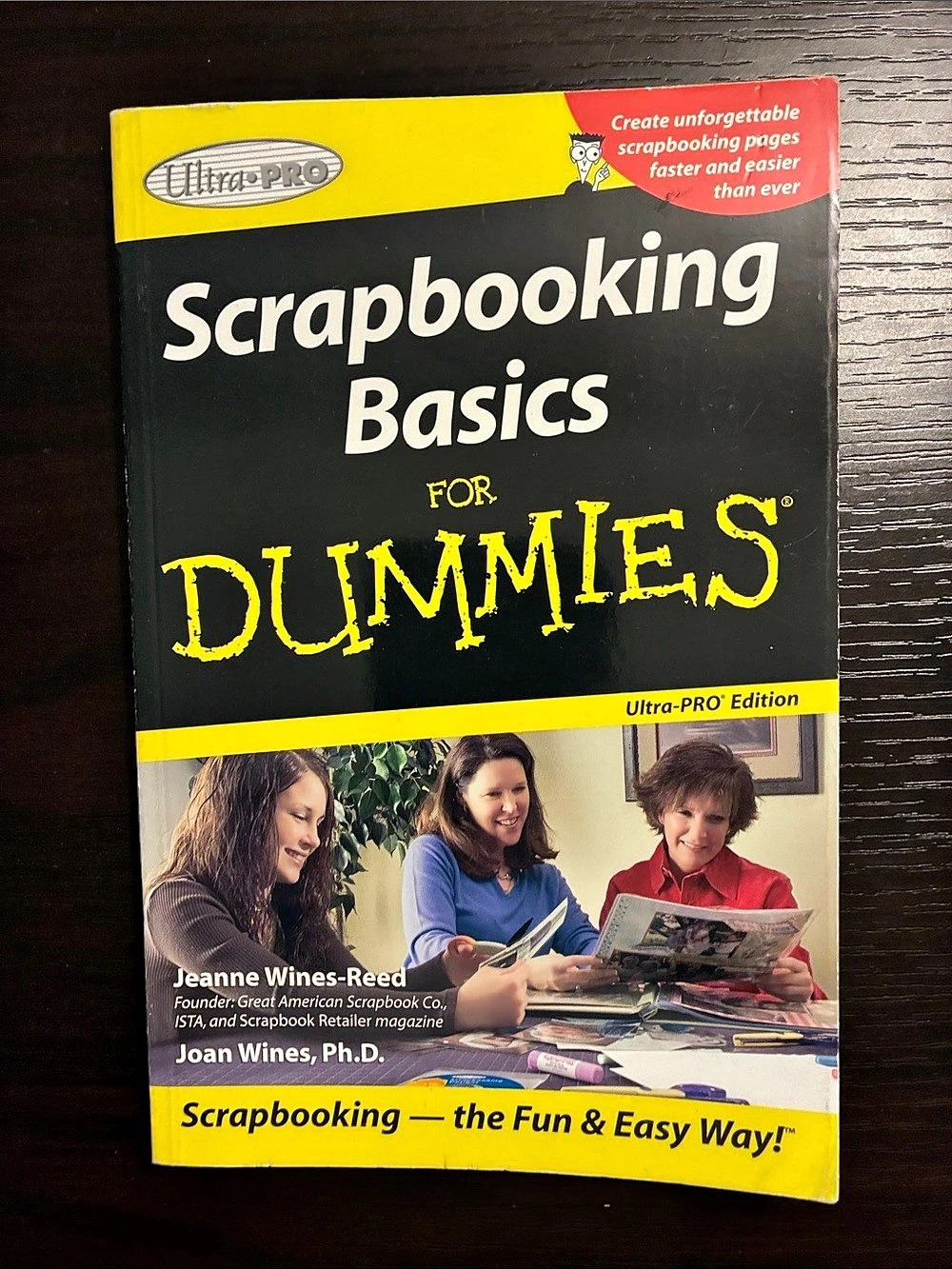 Ultra-Pro Scrapbooking Basics For Dummies Scrapbooking Book in Yellow & Black